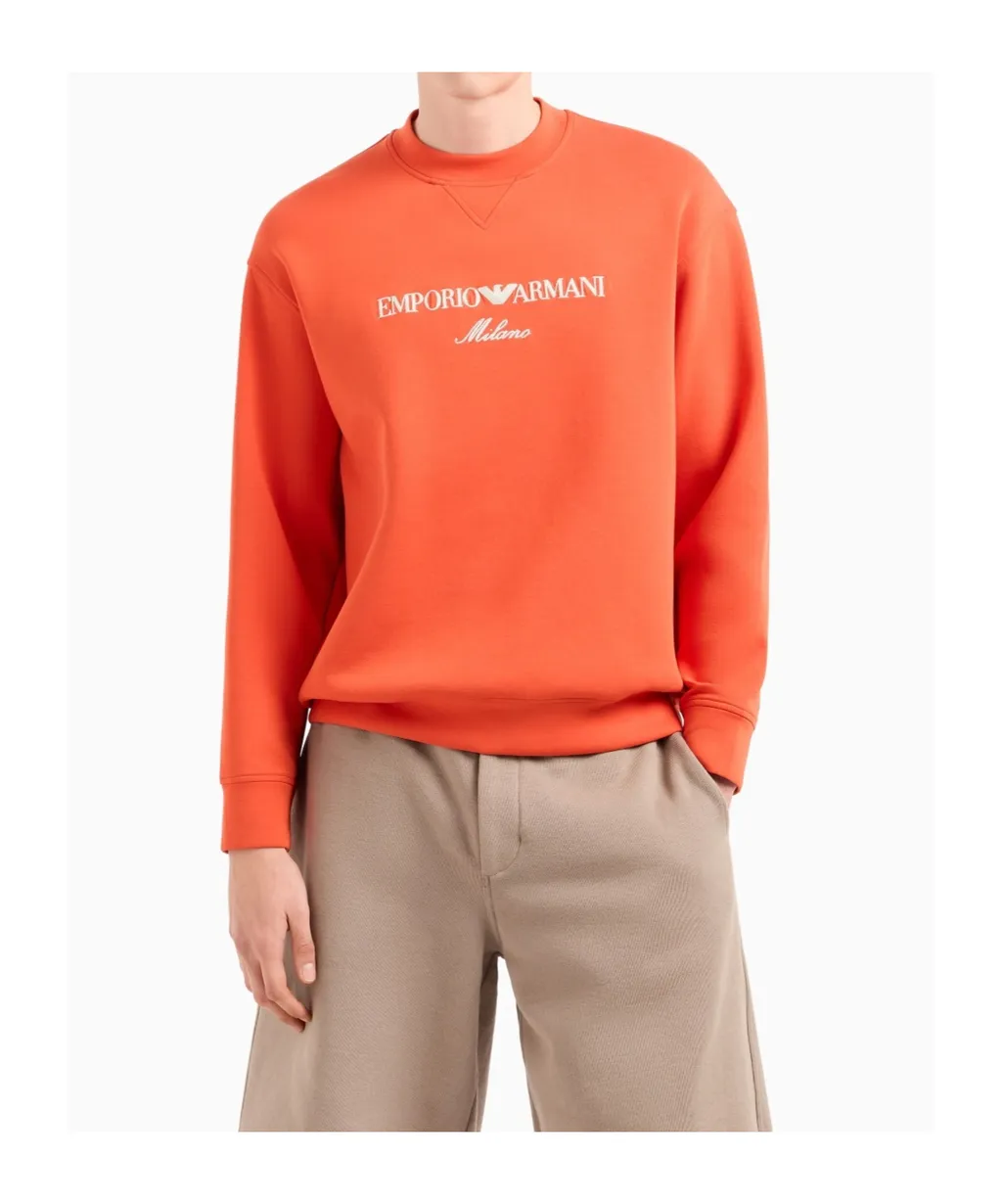 Double-Jersey Sweatshirt With Logo Embroidery