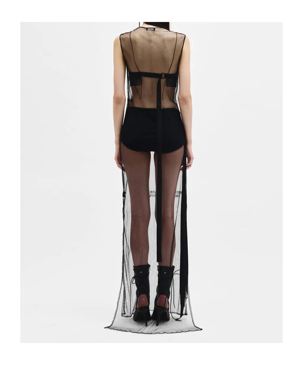 Seda Till The End Semi-Sheer Mesh Maxi Dress