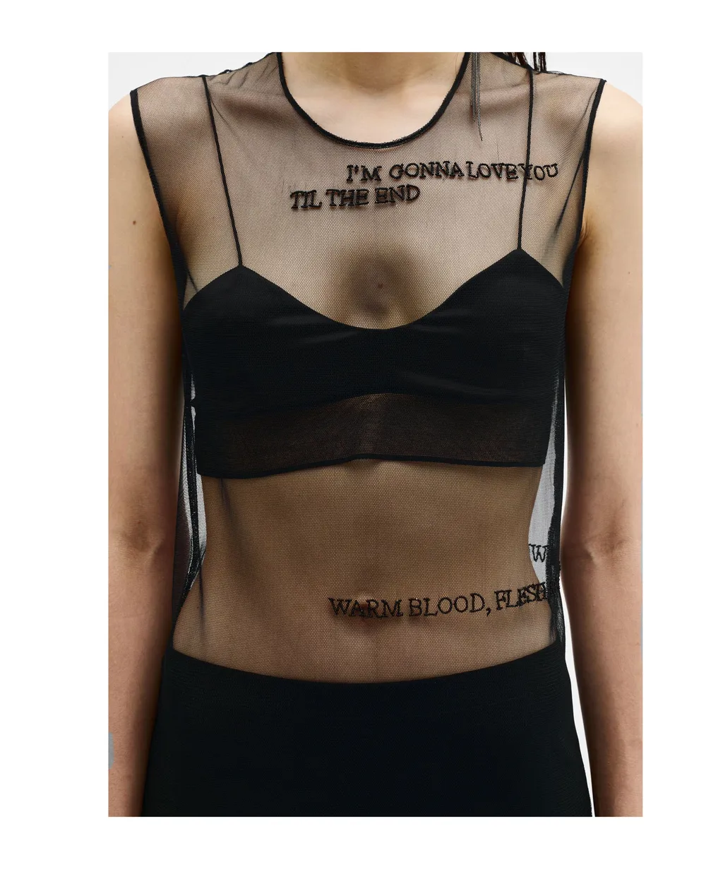 Seda Till The End Semi-Sheer Mesh Maxi Dress