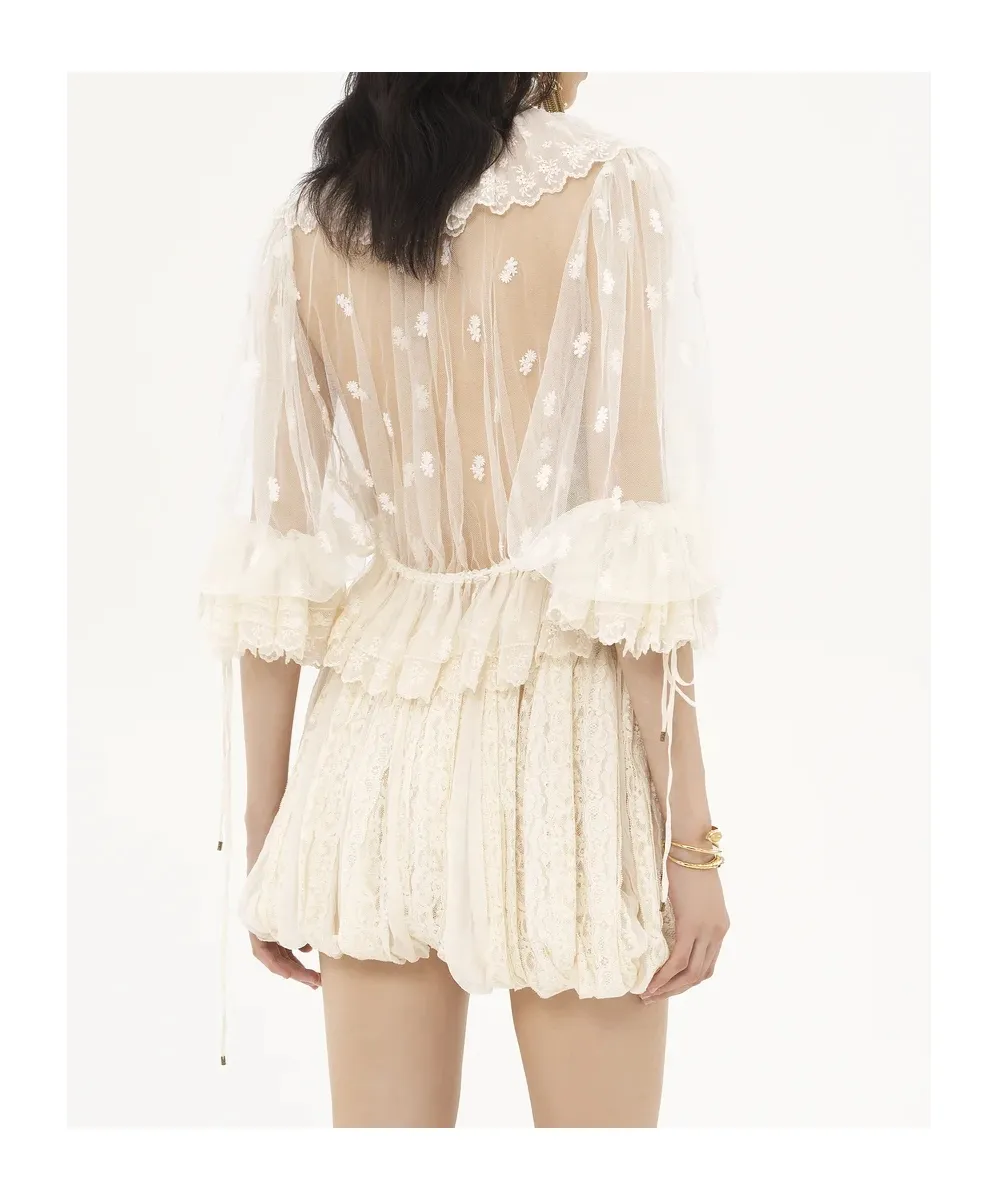 Chloé V-Neck Ruffled Top