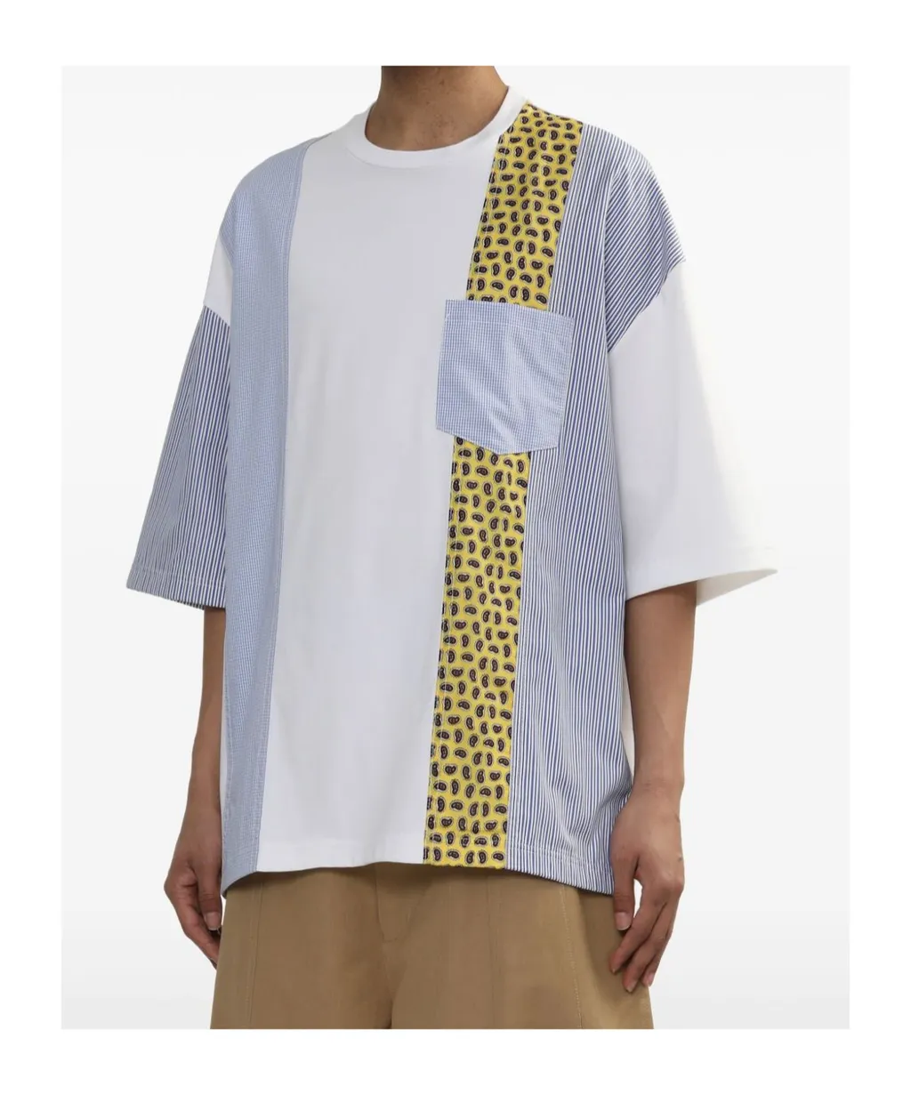 Panelled Paisley-Print T-Shirt