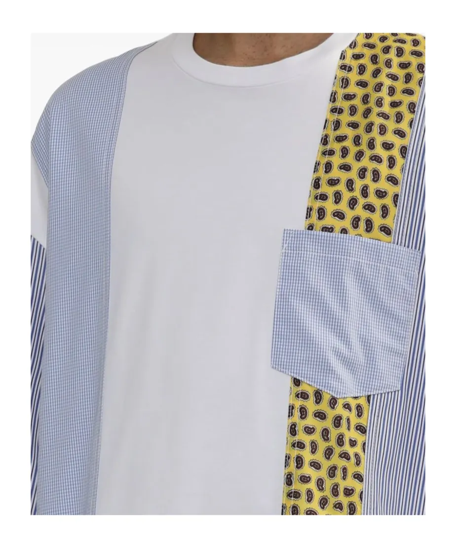 Panelled Paisley-Print T-Shirt