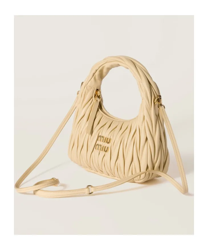 Wander Matelassé Nappa Leather Hobo Bag