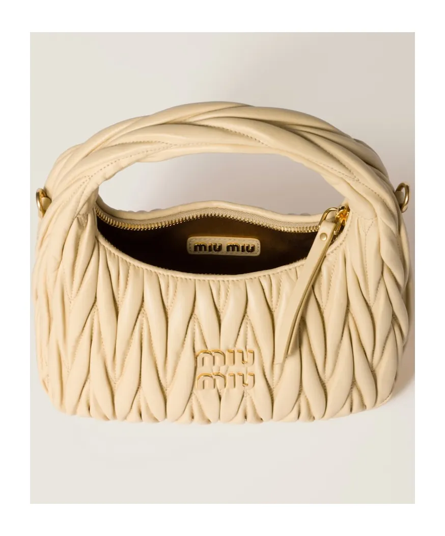 Wander Matelassé Nappa Leather Hobo Bag