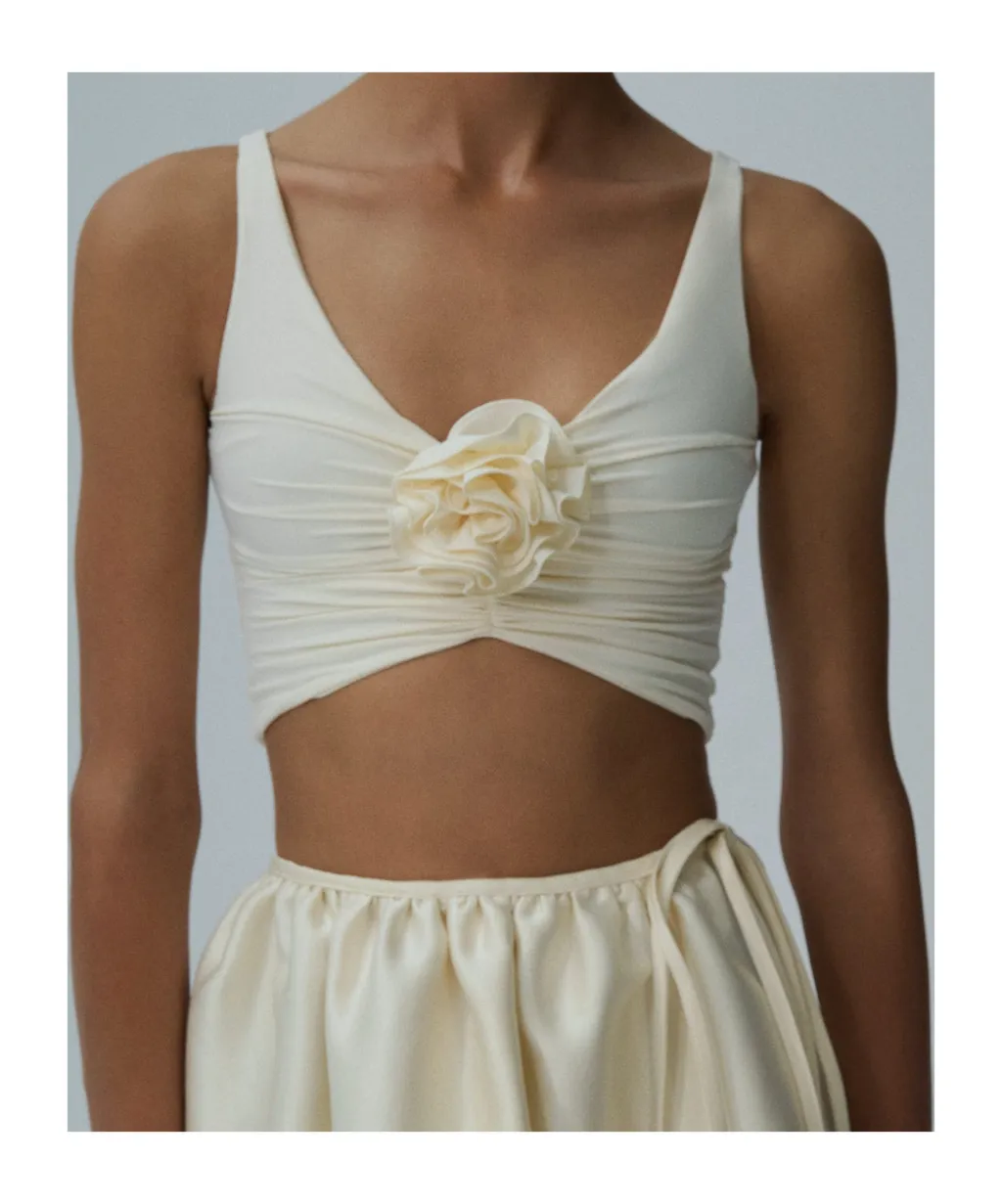 Magda Butrym Ruched Flower Top