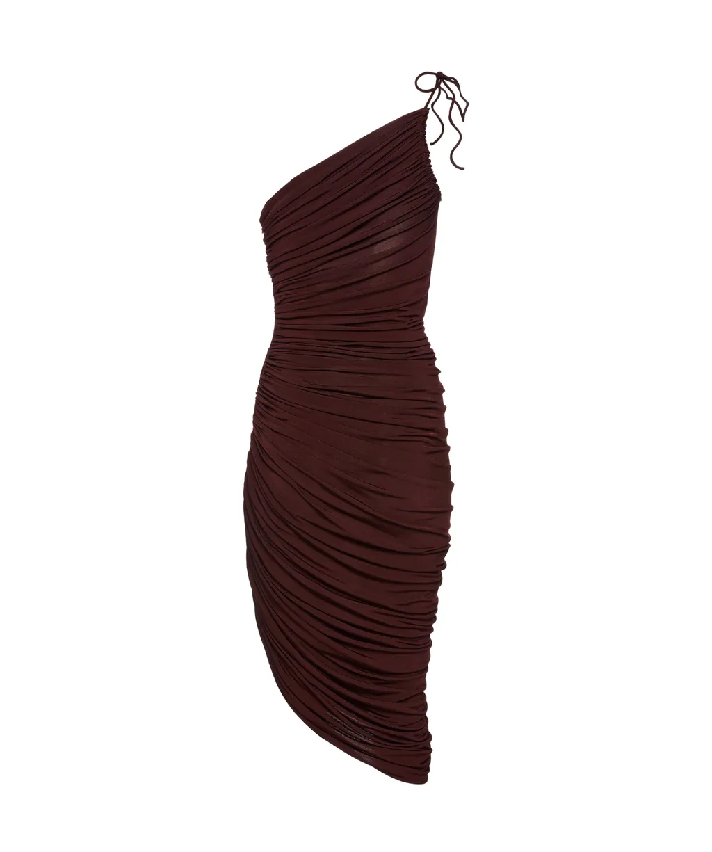 Magda Butrym Asymmetrical Draped Midi Dress