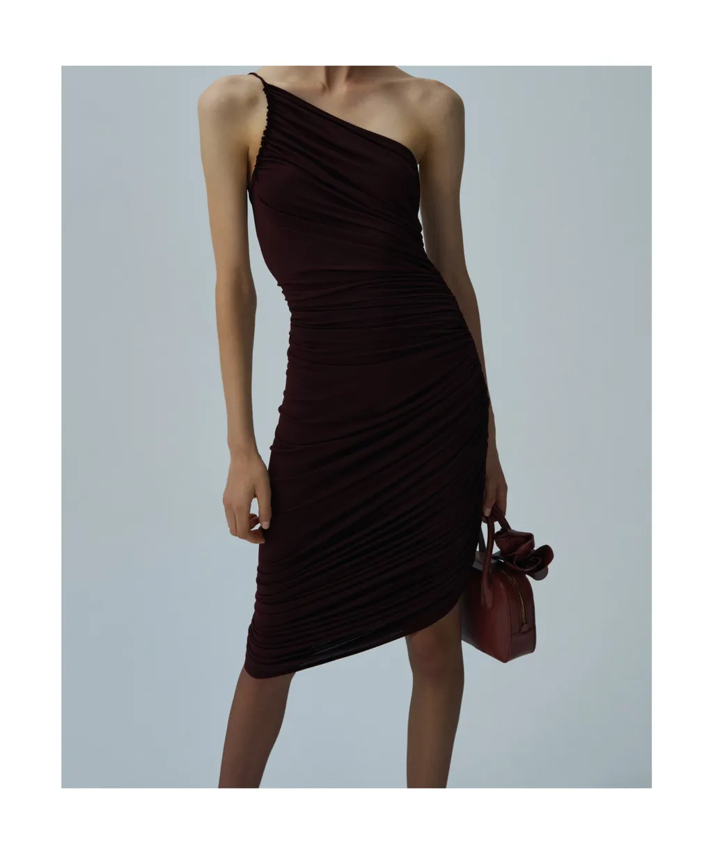 Magda Butrym Asymmetrical Draped Midi Dress