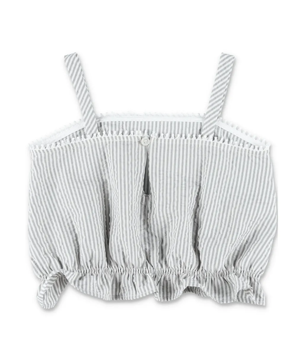 Il Gufo Striped Seersucker Set