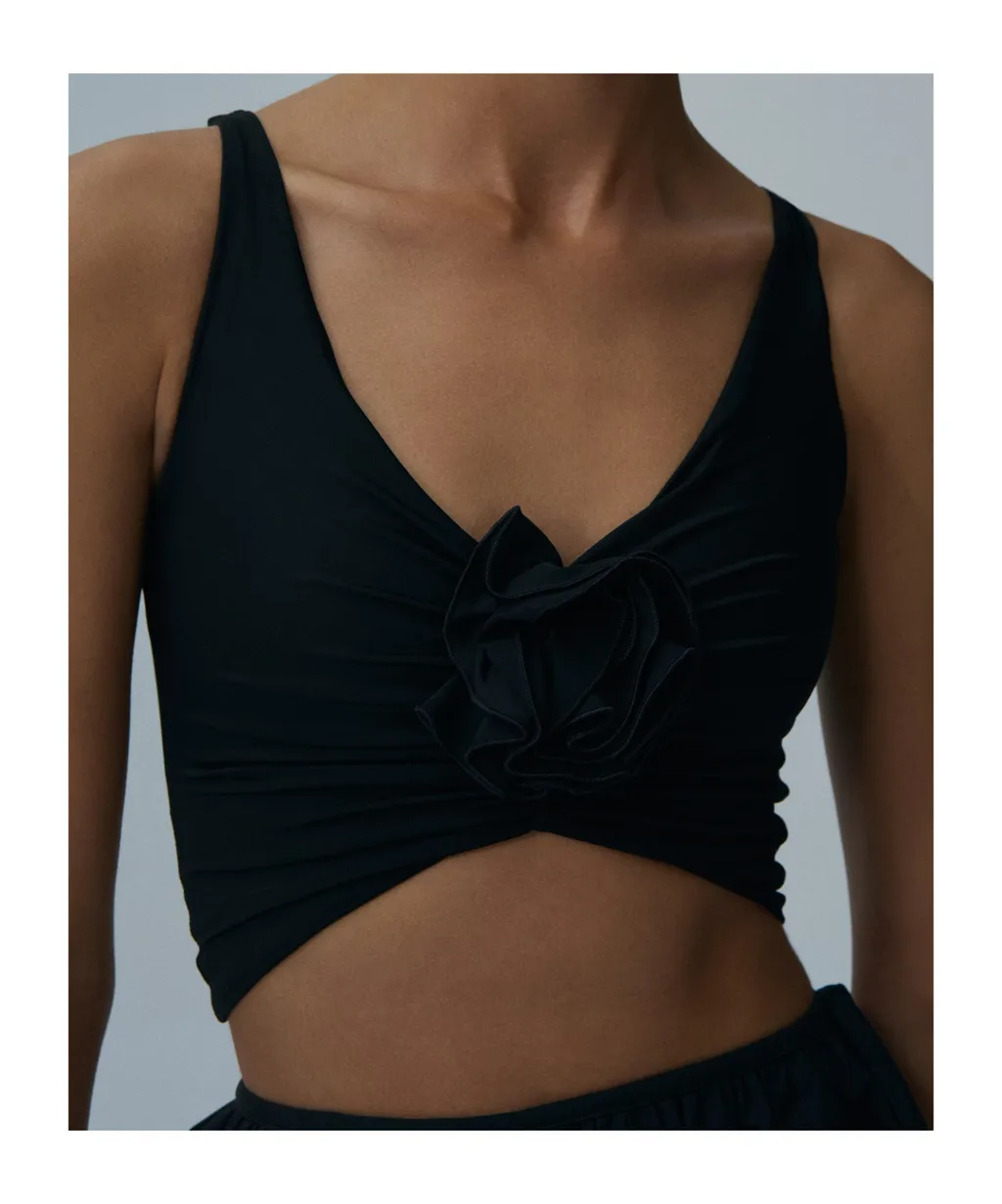 Magda Butrym Ruched Flower Top
