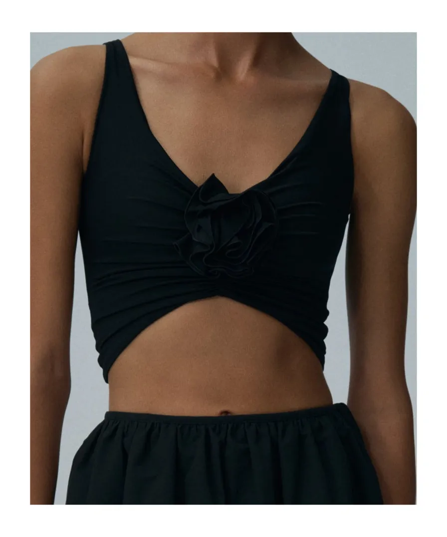 Magda Butrym Ruched Flower Top