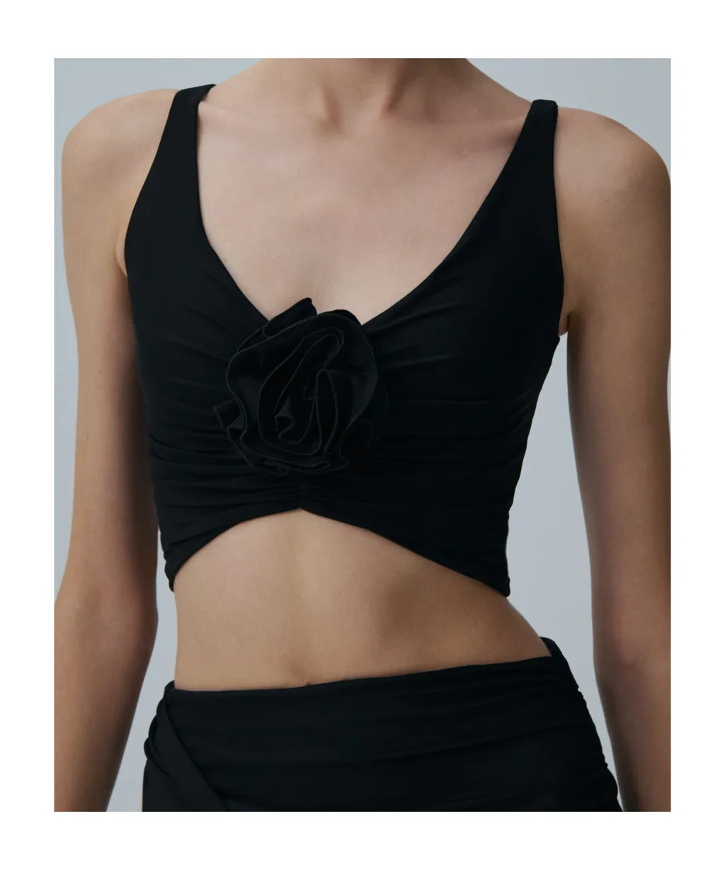 Magda Butrym Ruched Flower Top
