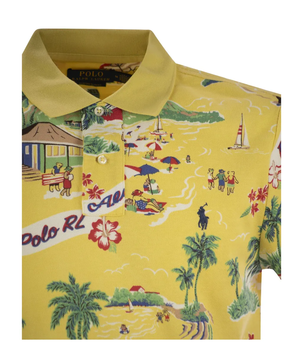 Polo Ralph Lauren Short Sleeved Illustration-Printed Polo Shirt