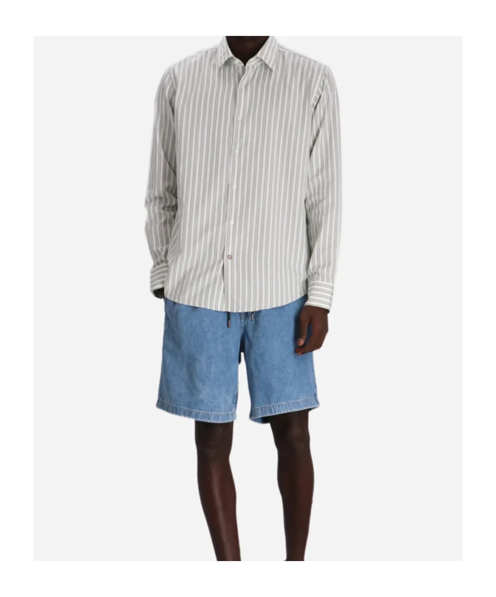 Striped Button-Up Shirt