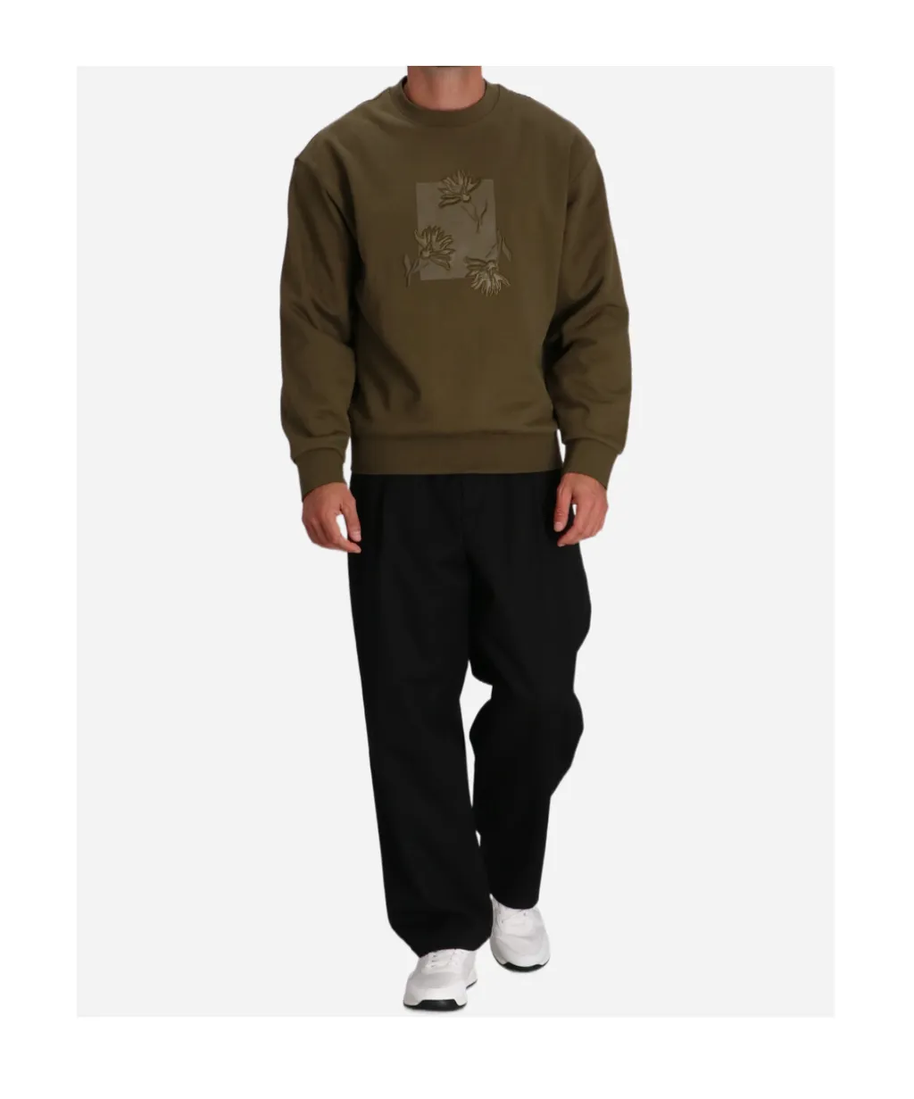 Floral-Embroidered Sweatshirt
