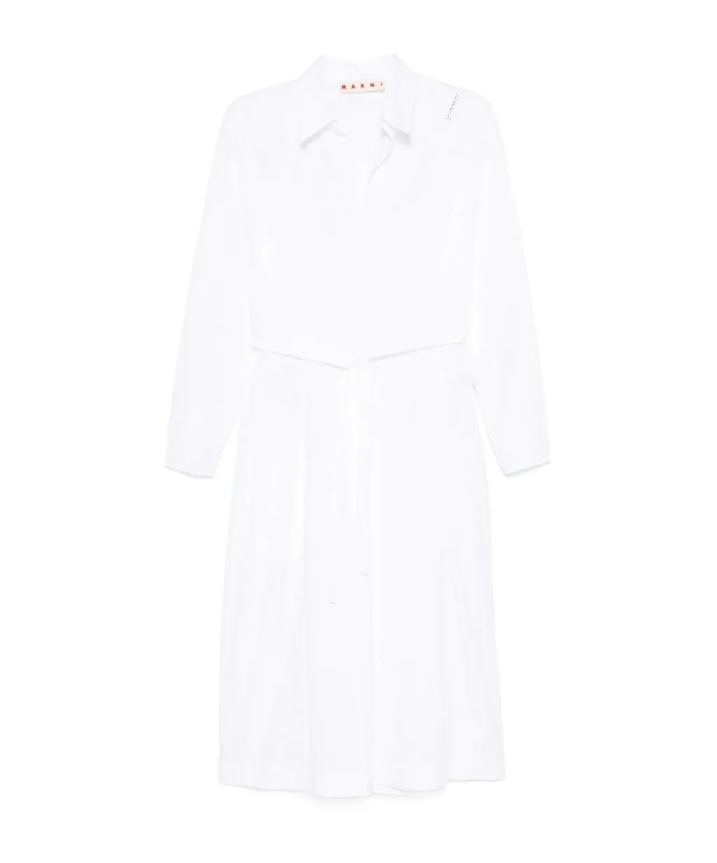Marni Belted Waist Midi Dress