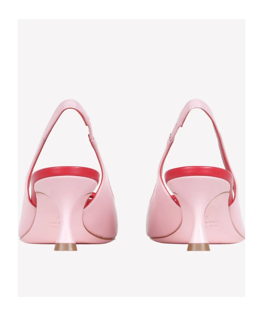 Two-Tone Pink Nappa Leather Slingback
