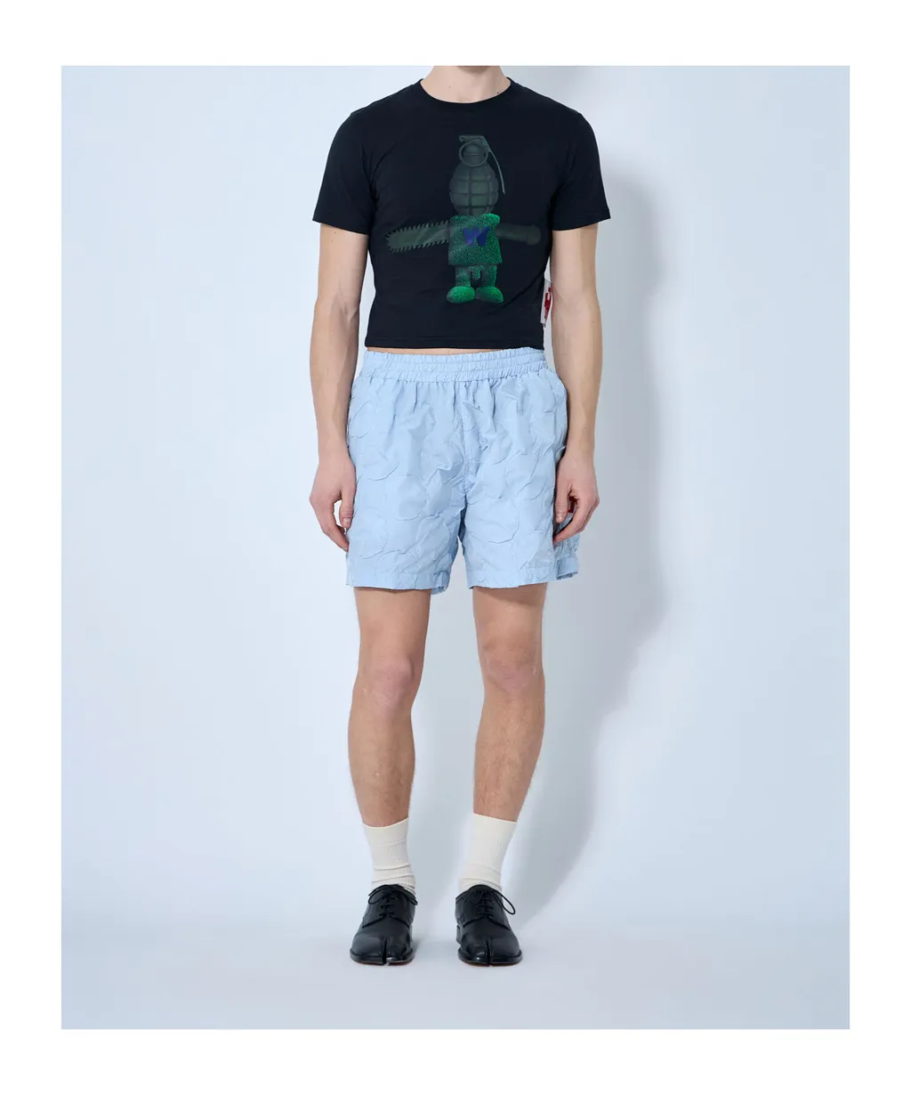 Walter Van Beirendonck Textured Quilted Shorts