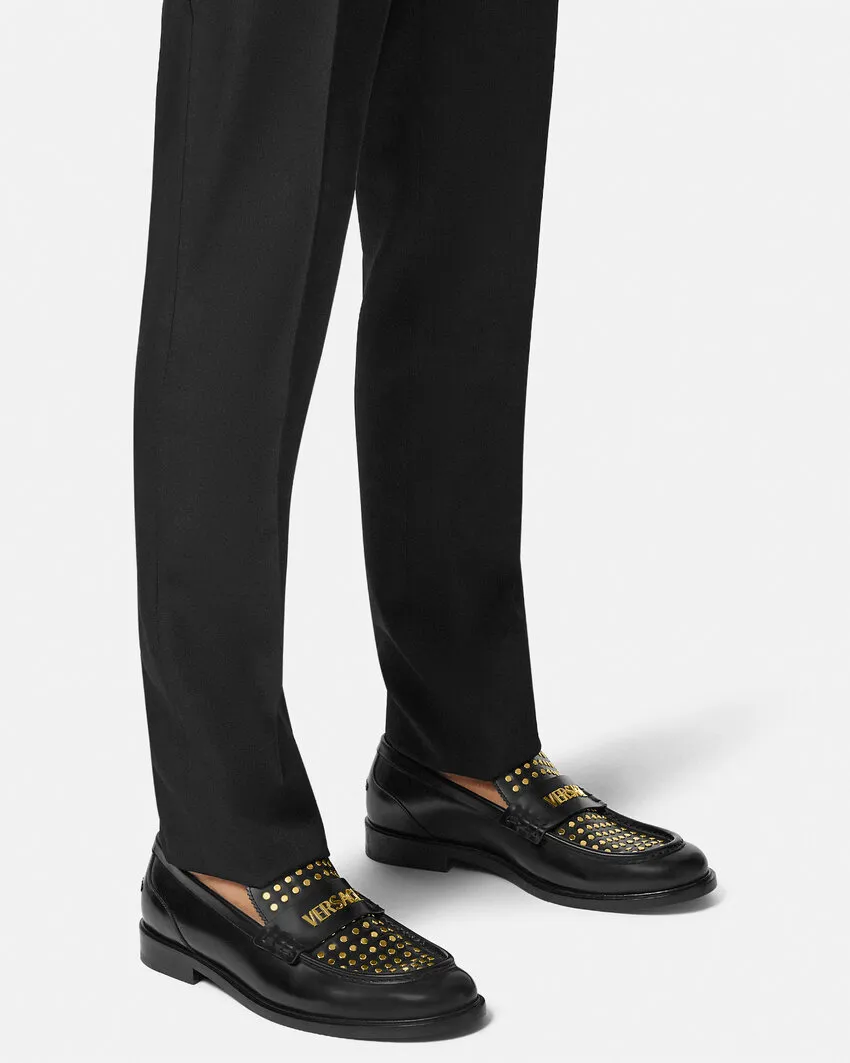 Versace Stud-Embellished Loafers