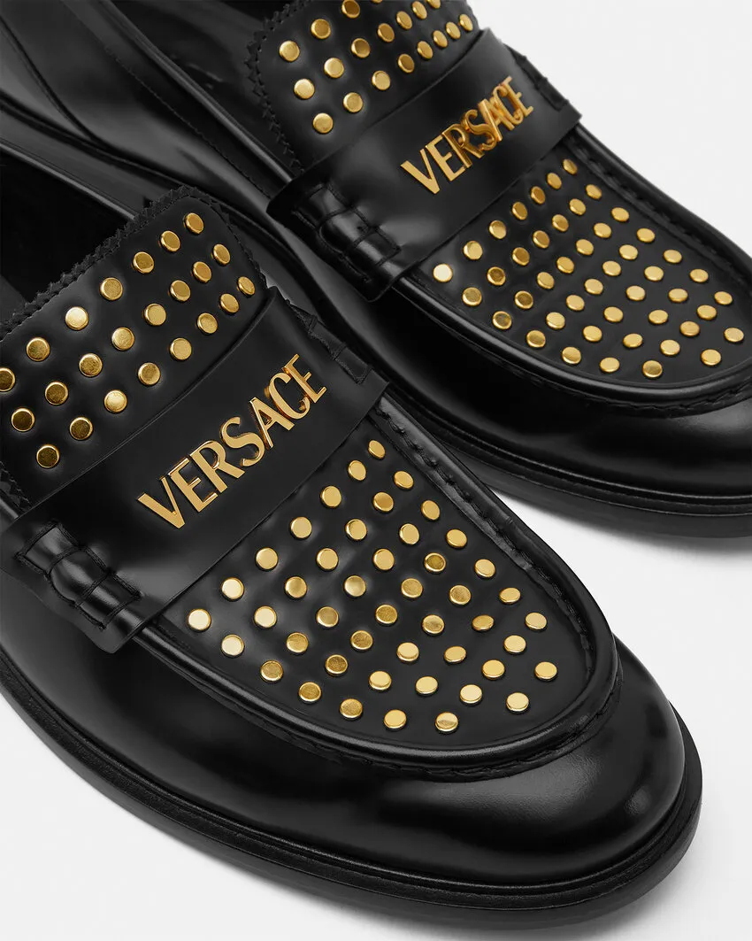 Versace Stud-Embellished Loafers