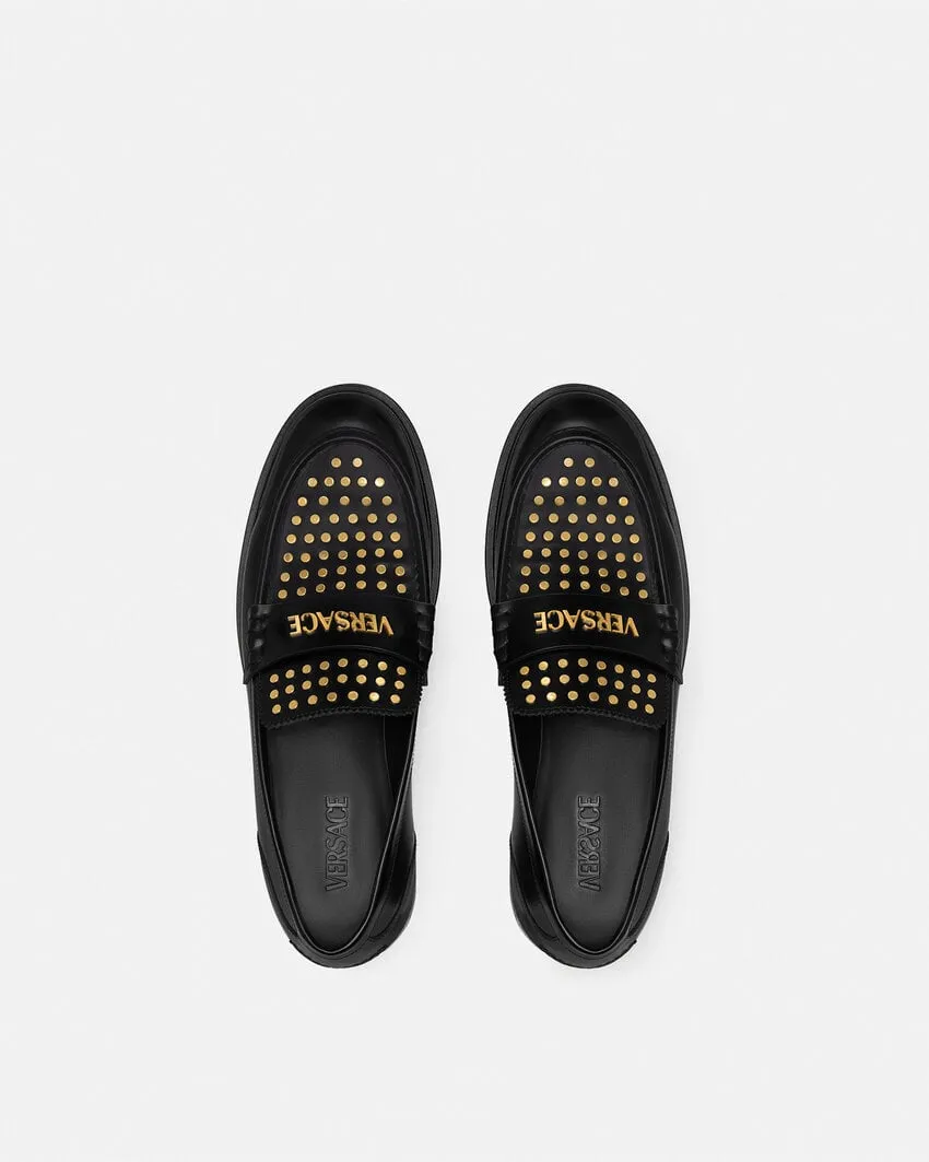Versace Stud-Embellished Loafers