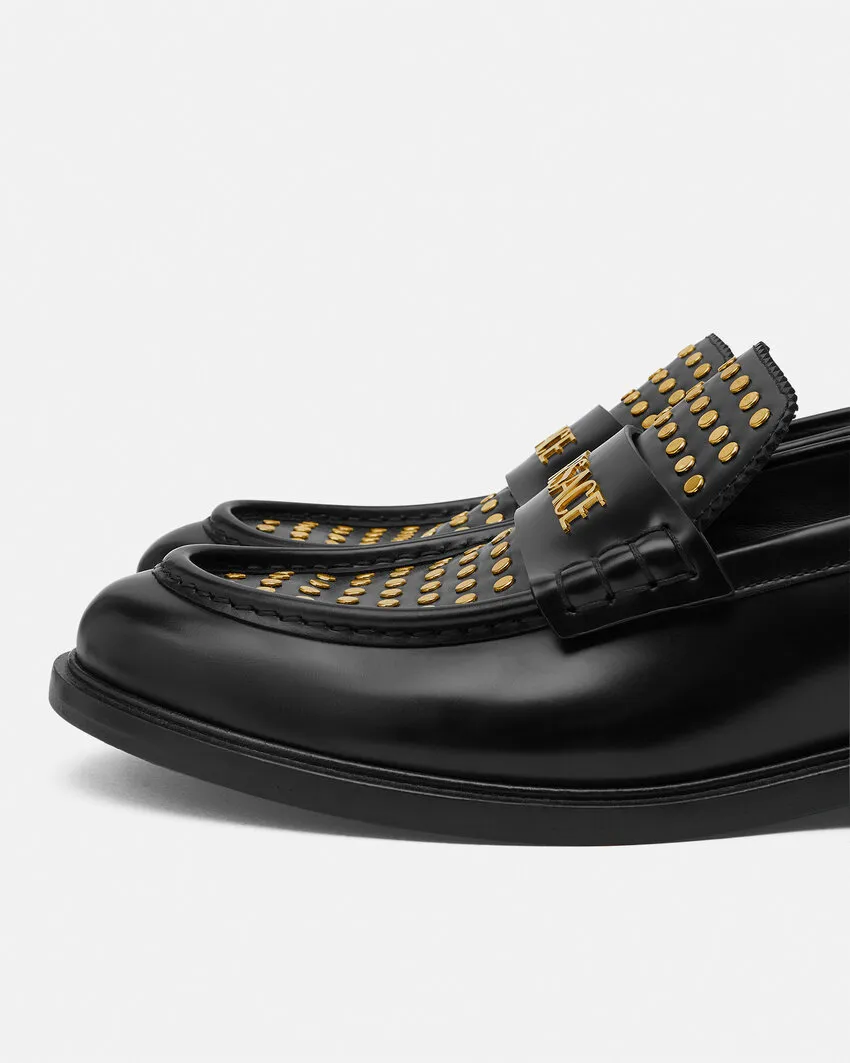 Versace Stud-Embellished Loafers