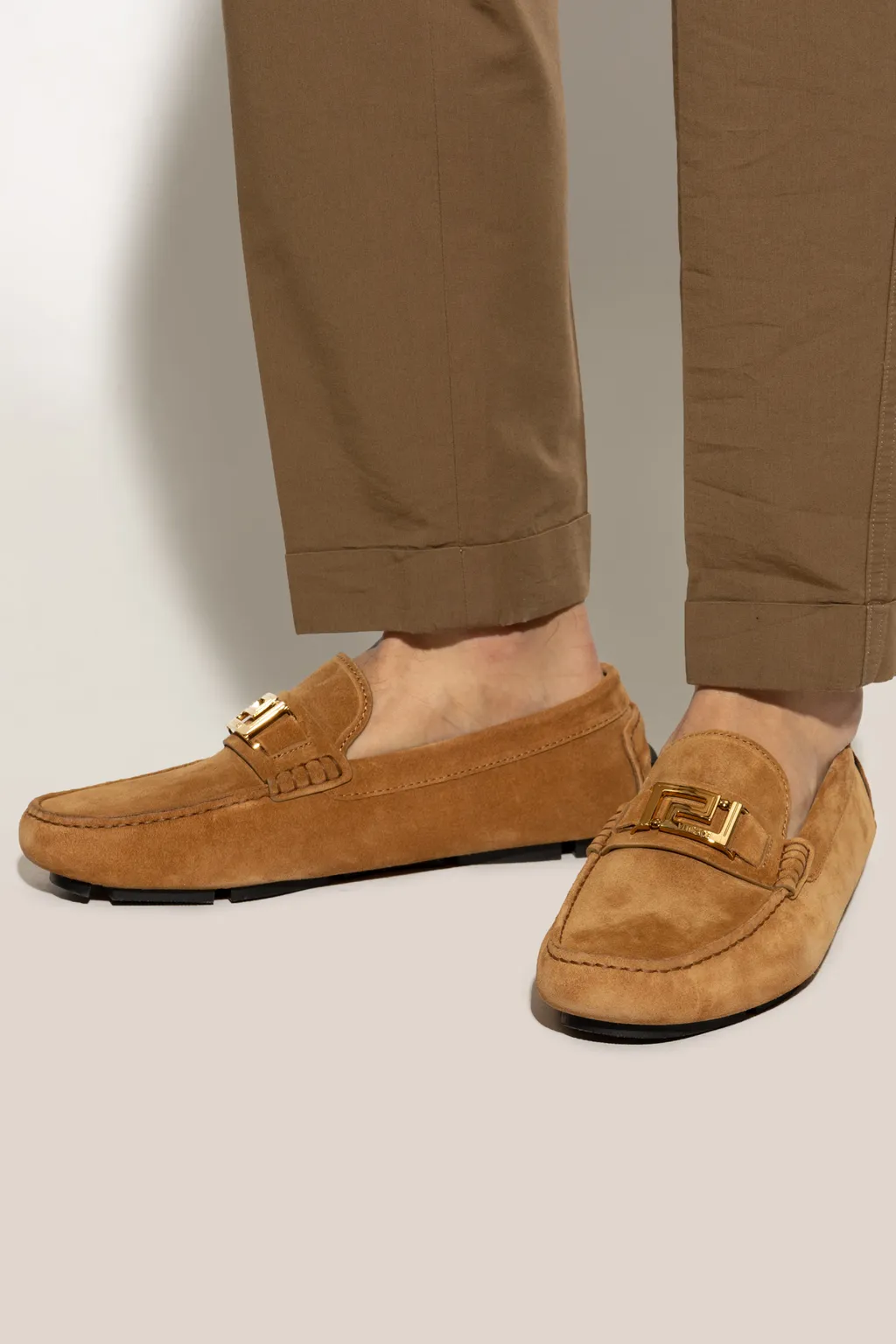 Versace Logo-Engraved Loafers