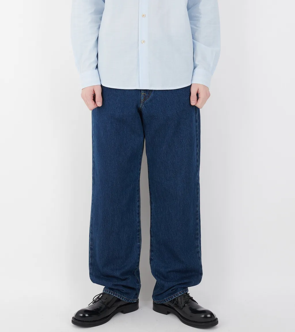 Denim Trousers With Belt Loops