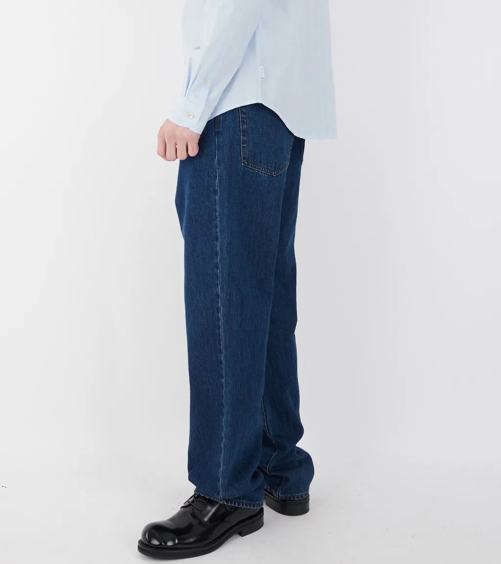 Denim Trousers With Belt Loops