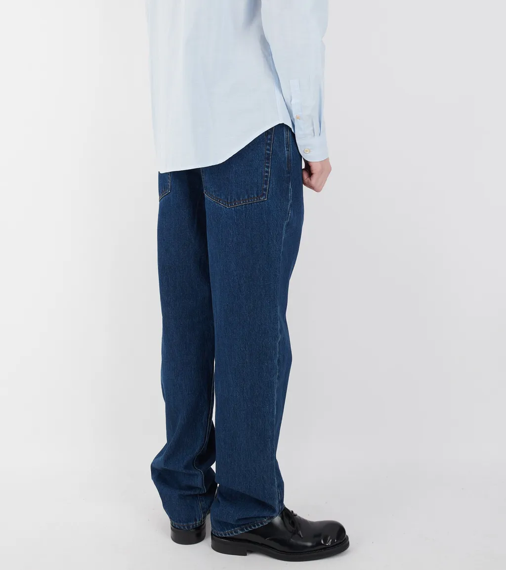 Denim Trousers With Belt Loops