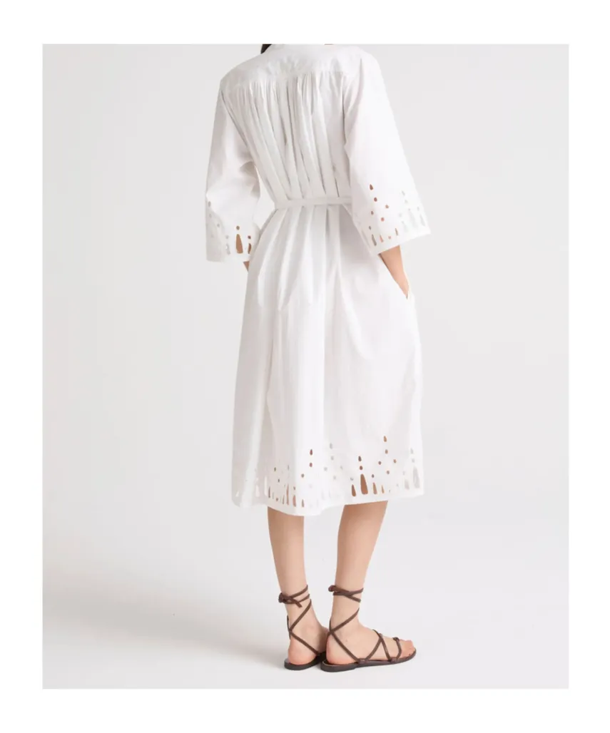 Yves Salomon Embroidered Midi Dress