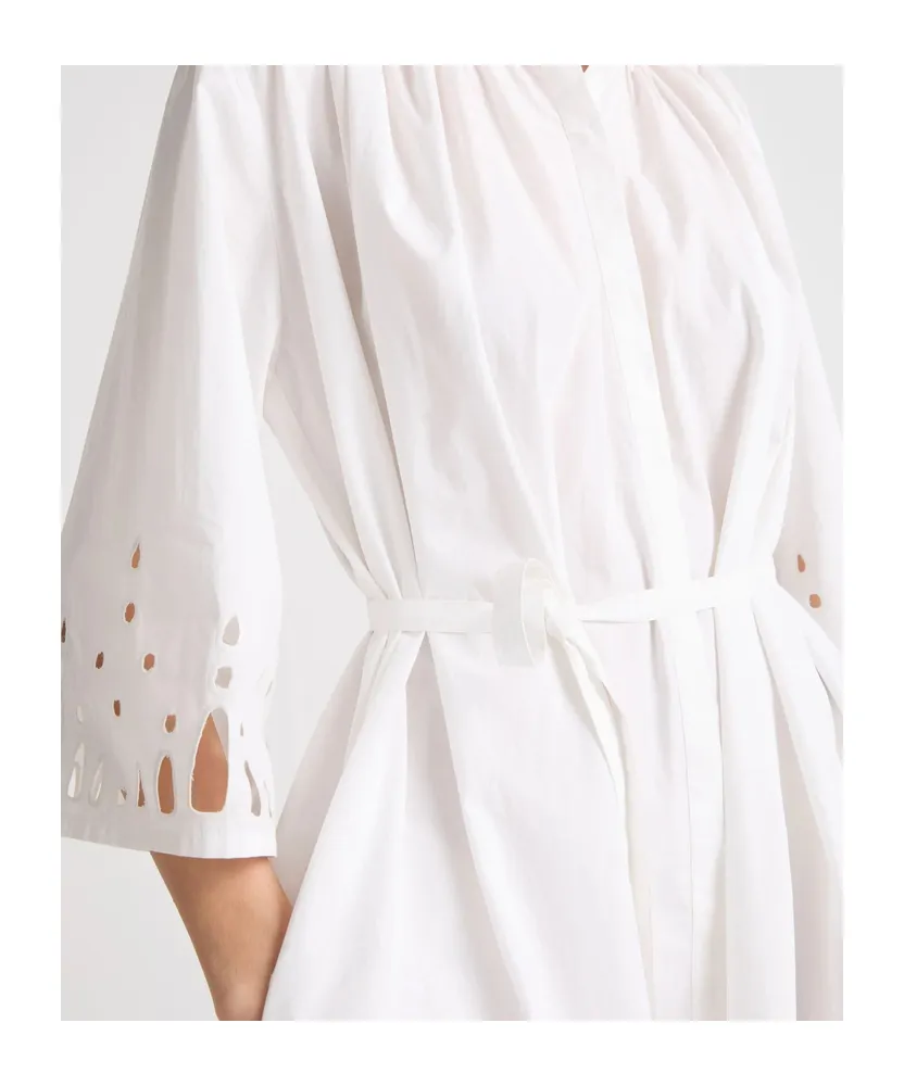 Yves Salomon Embroidered Midi Dress