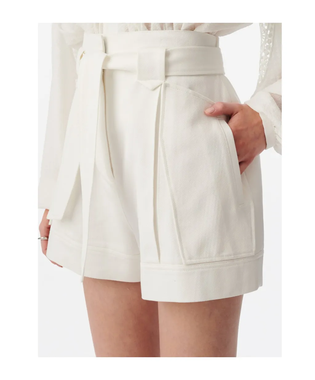 Iro Belted High-Waist Tailored Shorts