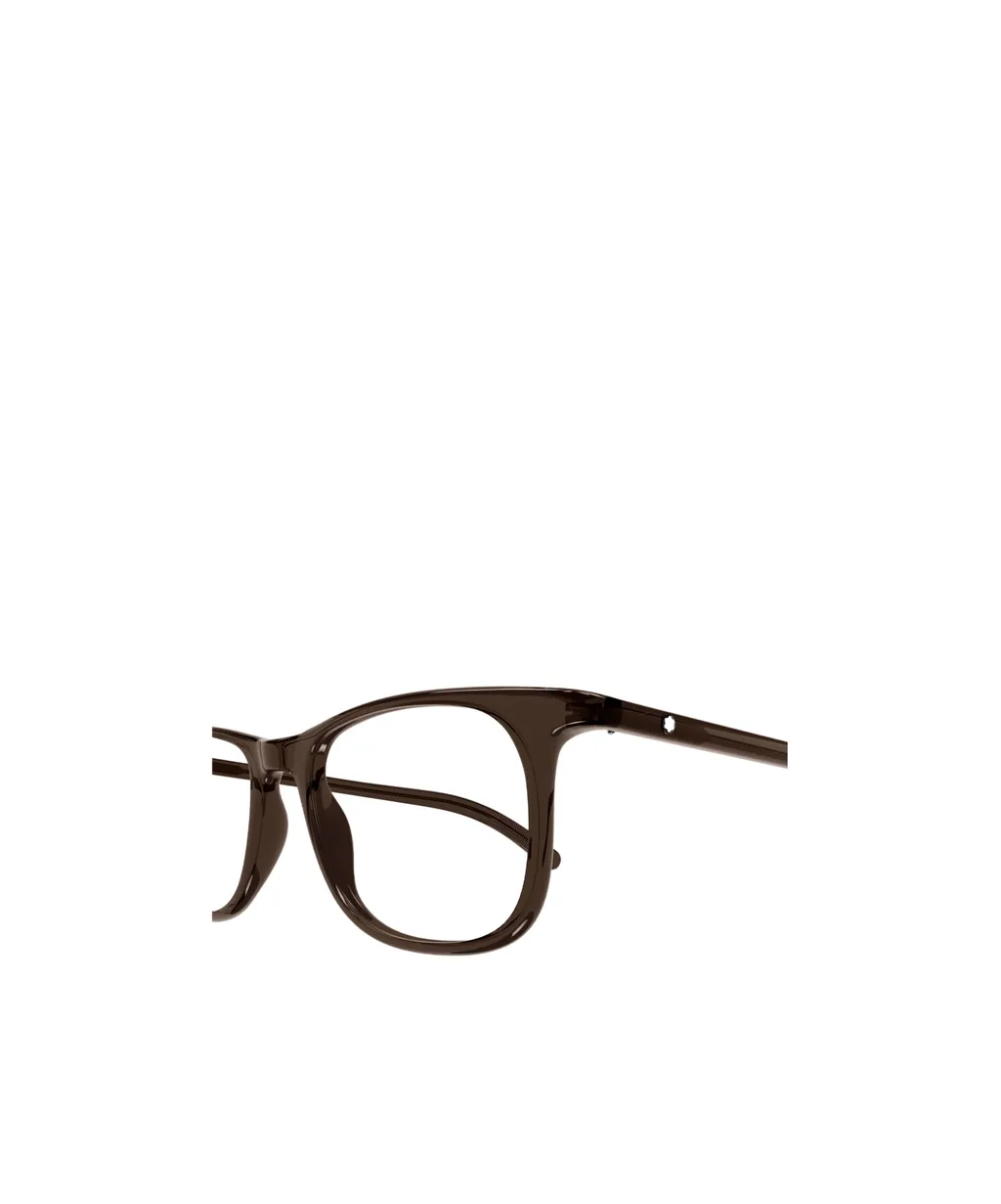 Montblanc Eyewear Square-Frame Logo-Engraved Glasses