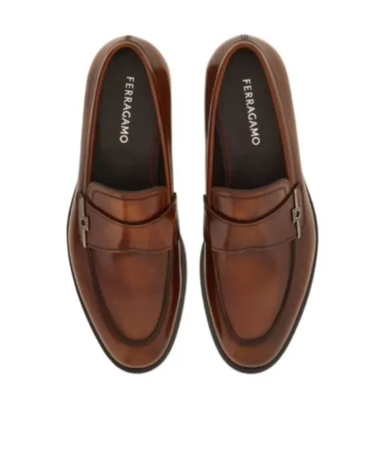 Gancini Button-Trimmed Penny Casual Shoes