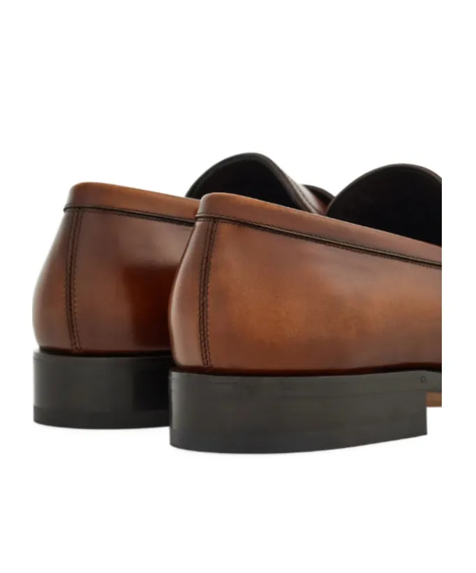 Gancini Button-Trimmed Penny Casual Shoes