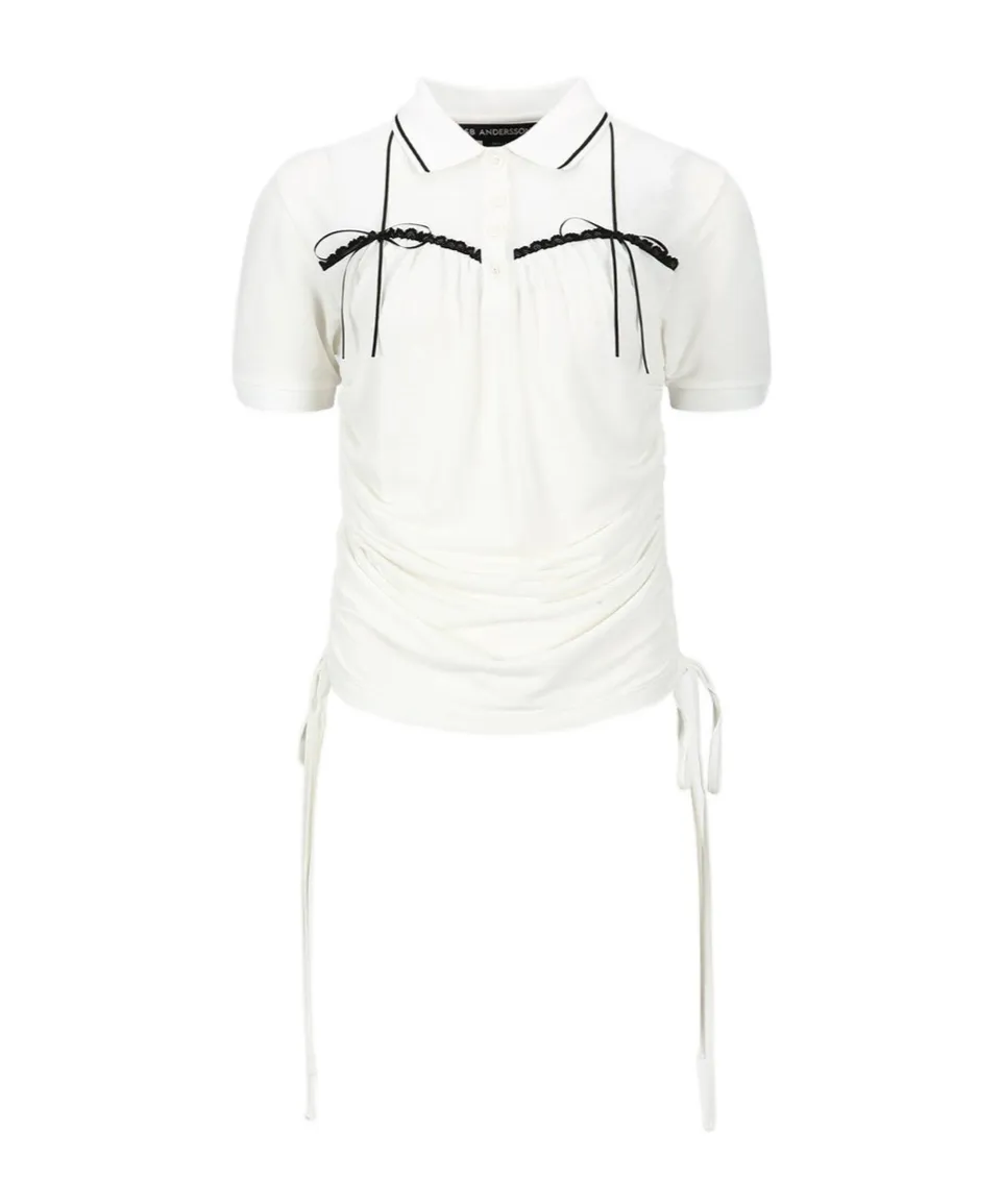 Bow-Detail Polo Top