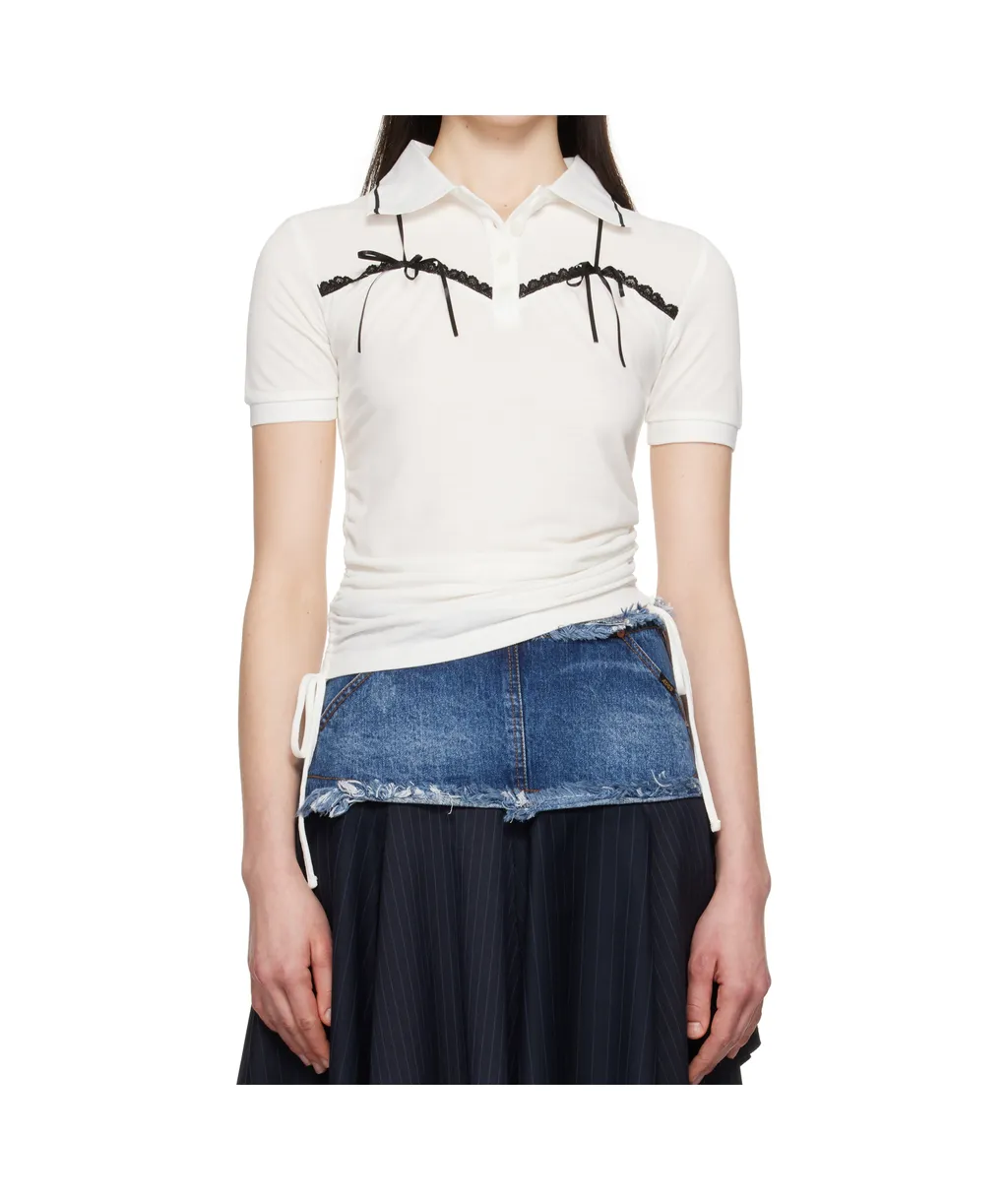 Bow-Detail Polo Top