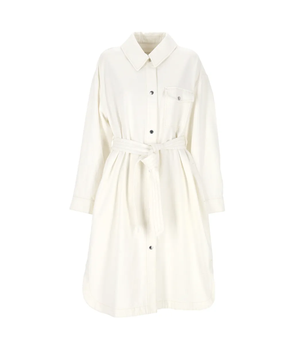 Yves Salomon Belted Shirt Dress
