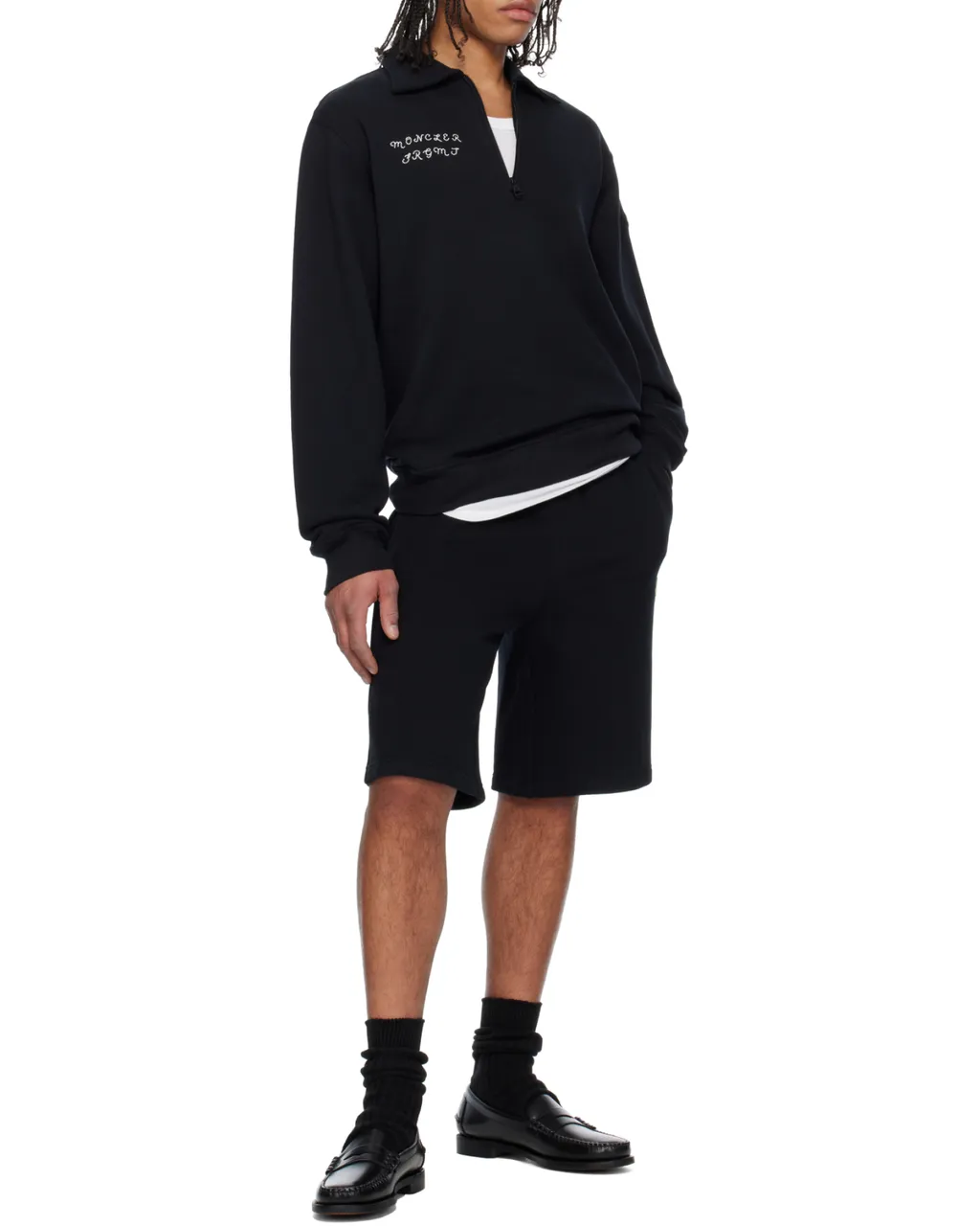 Moncler X Frgmt Embroidered Logo Cotton Shorts
