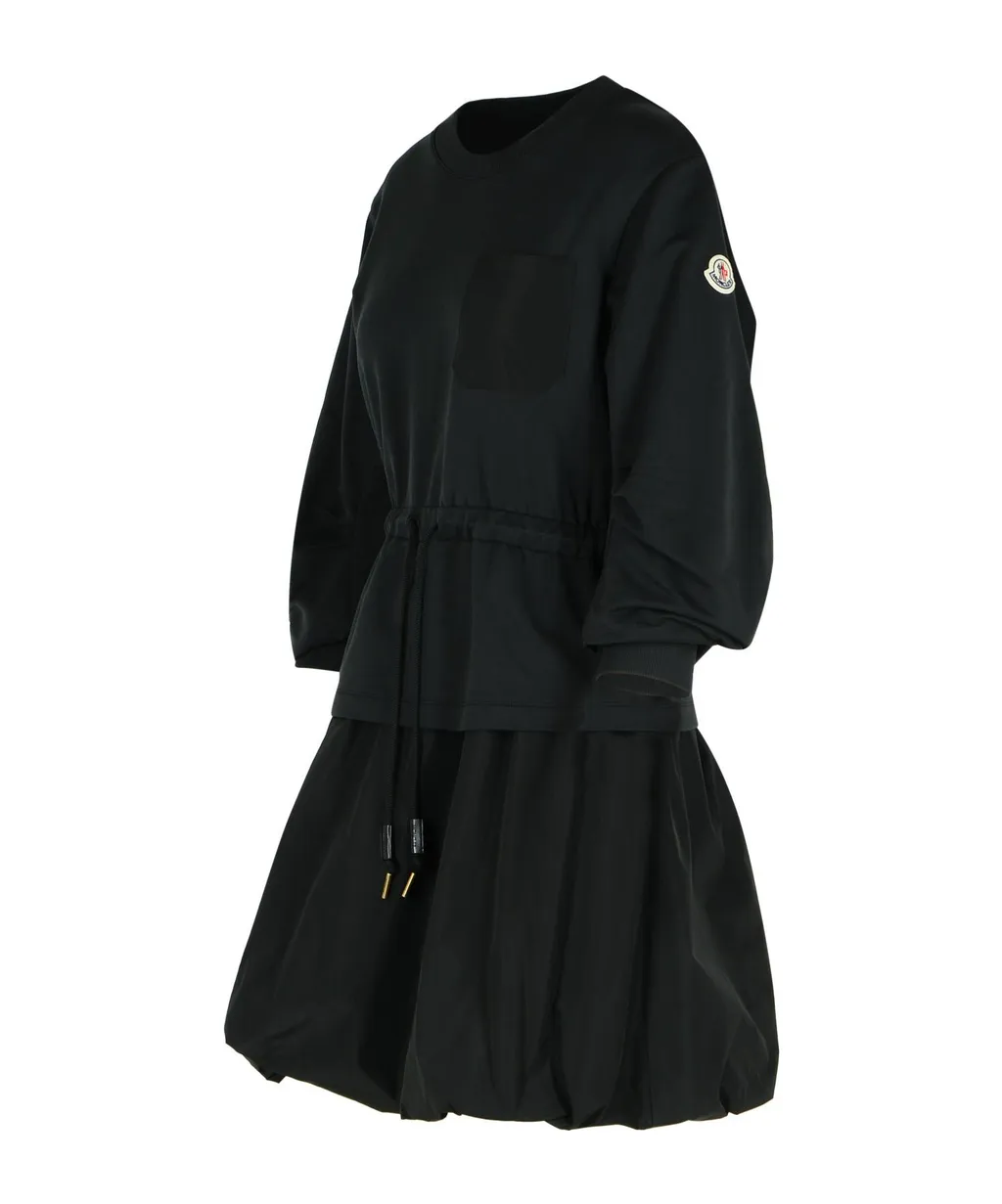 Moncler Layered Drawstring Waist Dress