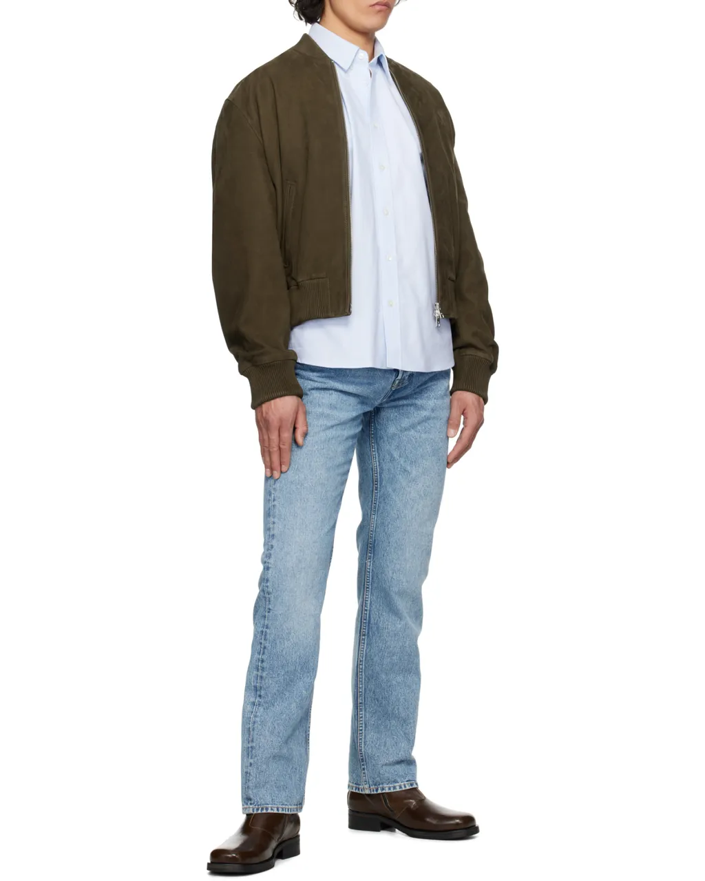 Ami Paris Logo Embroidered Zipped Jacket