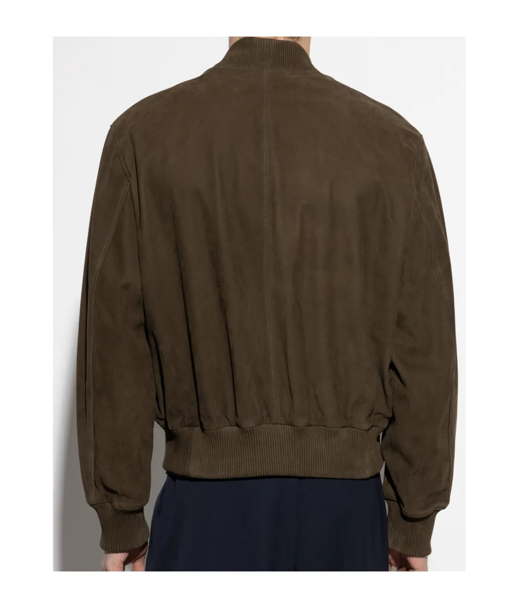 Ami Paris Logo Embroidered Zipped Jacket