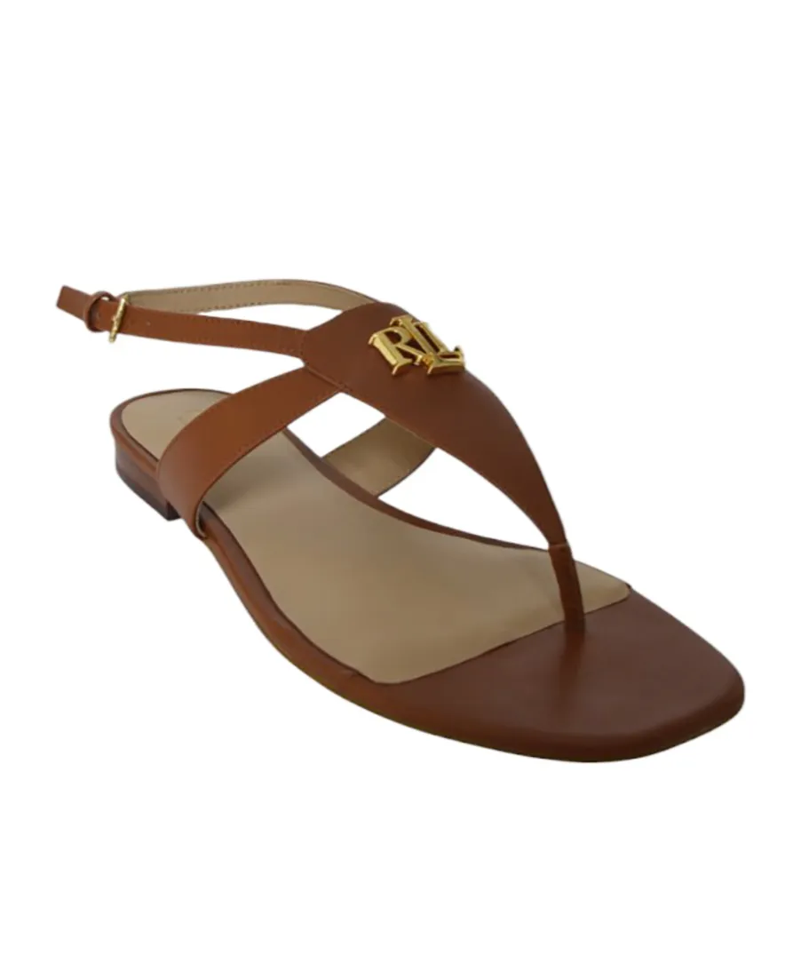 Lauren Ralph Lauren Logo Plaque Slingback Sandals