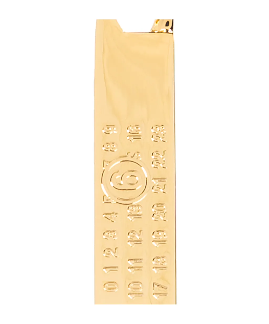 Mm6 Maison Margiela Numeric Engraved Asymmetric Earrings