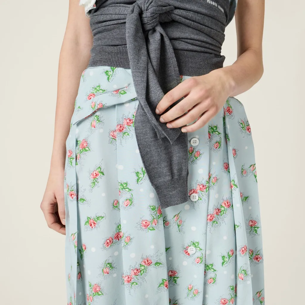 Printed Marocain Dress