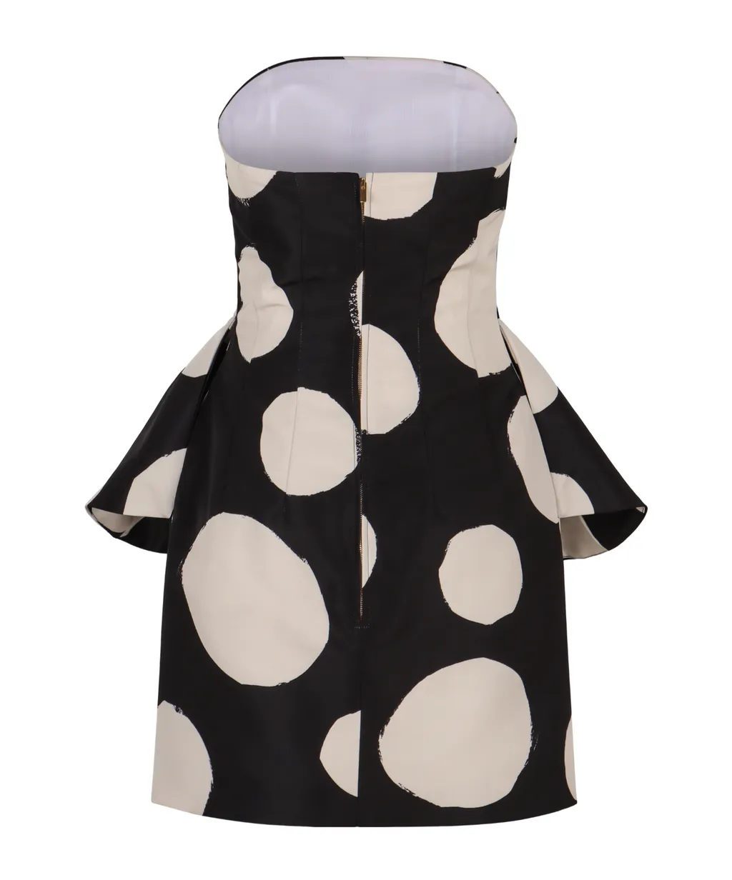Nina Ricci Techno Taffeta Peplum Dress