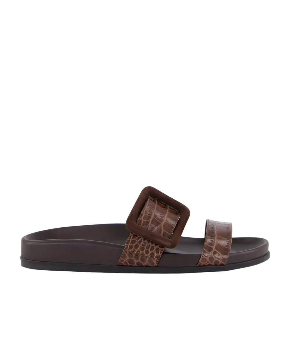 Brown Calf Leather Sandals