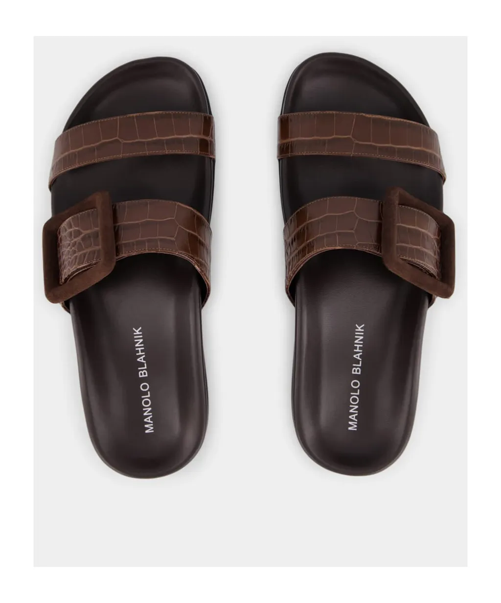 Brown Calf Leather Sandals