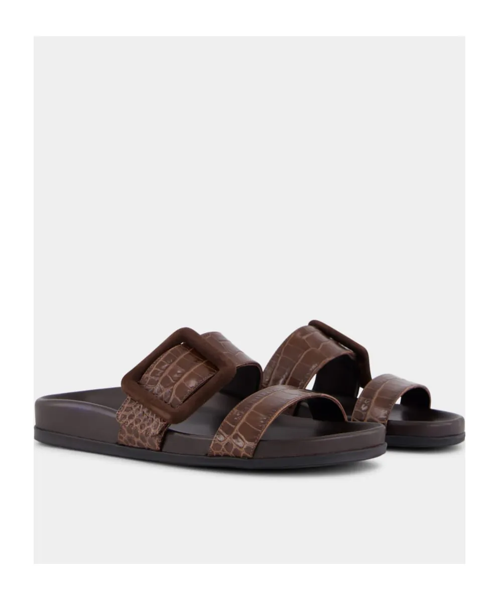 Brown Calf Leather Sandals