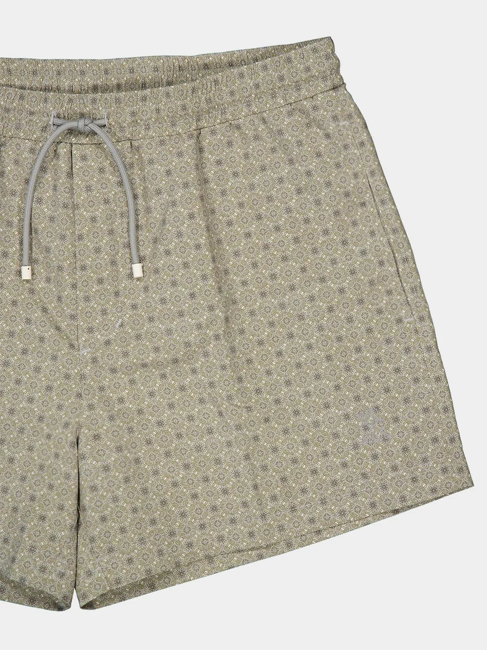 Geometric-Print Swim Shorts